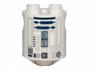 LEGO® los onderdeel Steen Rond met Motief Wit 30361pb025