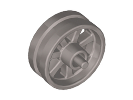 LEGO® los onderdeel Wiel in kleur Zilver 50862