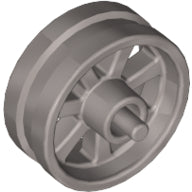 LEGO® los onderdeel Wiel in kleur Zilver 50862