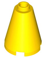 LEGO® los onderdeel Kegel in kleur Geel 3942c