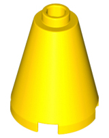 Plaatje in Gallery viewer laden, LEGO® los onderdeel Kegel in kleur Geel 3942c