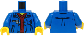 LEGO® los onderdeel Lijf met Motief Blauw 973pb1558c01
