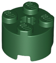 LEGO® los onderdeel Steen Rond in kleur Donkergroen 3941