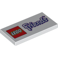 LEGO® los onderdeel Tegel met Motief Wit 87079pb0124