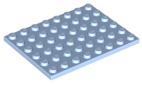 Plaatje in Gallery viewer laden, LEGO® los onderdeel Plaat Algemeen Helder Lichtblauw 3036
