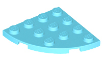LEGO® los onderdeel Plaat Rond Medium Azuurblauw 30565