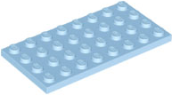 Plaatje in Gallery viewer laden, LEGO® los onderdeel Plaat Algemeen Helder Lichtblauw 3035