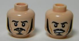 LEGO® los onderdeel Hoofd in kleur Lichte Noga 3626pb1022