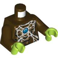 Plaatje in Gallery viewer laden, LEGO® onderdeel Lijf met Motief Donker Bruin 973pb1636c01