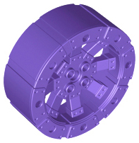 LEGO® los onderdeel Wiel in kleur Donkerpaars 55817