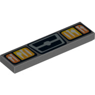 LEGO® Tegel met Motief Donker Blauwachtig Grijs 2431pb333