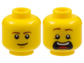 LEGO® los onderdeel Hoofd in kleur Geel 3626pb1280