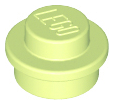 Plaatje in Gallery viewer laden, LEGO® los onderdeel Plaat Rond Geelachtig Groen 4073