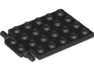 LEGO® los onderdeel Plaat Aangepast in kleur Zwart 92099