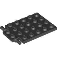 LEGO® los onderdeel Plaat Aangepast in kleur Zwart 92099