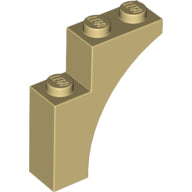 LEGO® los onderdeel Steen Boog in kleur Geelbruin 13965