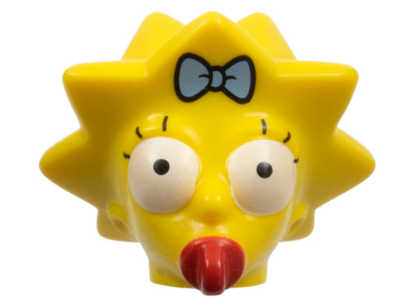 LEGO® los onderdeel Hoofd Aangepast in kleur Geel 15525pb01