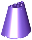 LEGO® los onderdeel Kegel in kleur Donkerpaars 47543