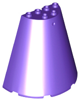 LEGO® los onderdeel Kegel in kleur Donkerpaars 47543