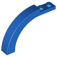 LEGO® los onderdeel Steen Boog in kleur Blauw 6060