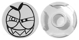 LEGO® los onderdeel Tegel Rond met Motief Wit 14769pb005