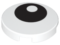 LEGO® los onderdeel Tegel Rond met Motief Wit 4150pb148