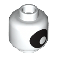 LEGO® los onderdeel Hoofd in kleur Wit 3626pb1112