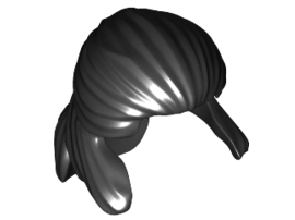 LEGO® los onderdeel Haar in kleur Zwart 30410