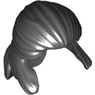 LEGO® los onderdeel Haar in kleur Zwart 30410