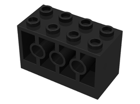 LEGO® los onderdeel Steen Aangepast in kleur Zwart 6061