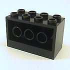 LEGO® los onderdeel Steen Aangepast in kleur Zwart 6061