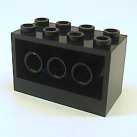 LEGO® los onderdeel Steen Aangepast in kleur Zwart 6061