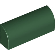 LEGO® los onderdeel Dakpan Gebogen in kleur Donkergroen 6191