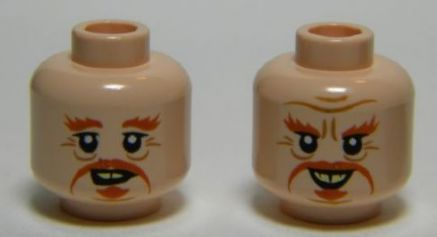 LEGO® los onderdeel Hoofd in kleur Lichte Noga 3626cpb1023