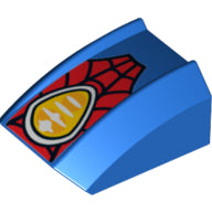 Plaatje in Gallery viewer laden, LEGO® onderdeel Dakpan Gebogen met Motief Blauw 30602pb068