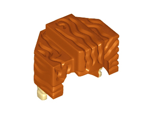 LEGO® los onderdeel Haar in kleur Donker Oranje 15557pb01