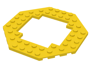 LEGO® los onderdeel Plaat Aangepast in kleur Geel 6063
