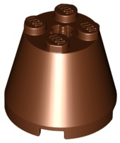 LEGO® los onderdeel Kegel in kleur Roodachtig Bruin 6233