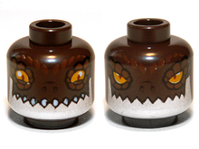 Plaatje in Gallery viewer laden, LEGO® los onderdeel Hoofd in kleur Donker Bruin 3626cpb0902