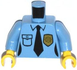 LEGO® onderdeel Lijf met Motief Medium Blauw 973pb1617c01