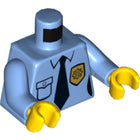LEGO® onderdeel Lijf met Motief Medium Blauw 973pb1617c01