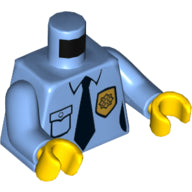 LEGO® onderdeel Lijf met Motief Medium Blauw 973pb1617c01