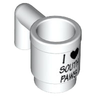Plaatje in Gallery viewer laden, LEGO® los onderdeel Accessoire met Motief Wit 3899pb005