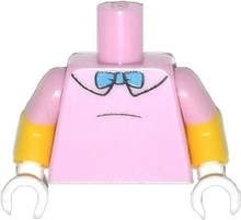 Plaatje in Gallery viewer laden, LEGO® los onderdeel Lijf met Motief Fel Roze 973pb1676c01