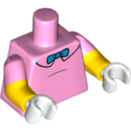 Plaatje in Gallery viewer laden, LEGO® los onderdeel Lijf met Motief Fel Roze 973pb1676c01