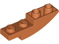 LEGO® los onderdeel Dakpan Gebogen Donker Oranje 13547