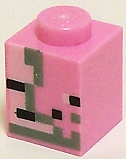 Plaatje in Gallery viewer laden, LEGO® los onderdeel Steen met Motief Fel Roze 3005pb019