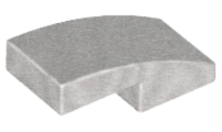 Plaatje in Gallery viewer laden, LEGO® los onderdeel Dakpan Gebogen Metallisch Zilver 11477