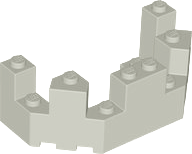 Plaatje in Gallery viewer laden, LEGO® los onderdeel Dak in kleur Lichtgrijs 6066