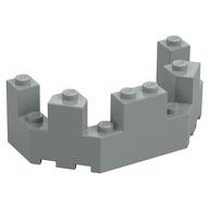 LEGO® los onderdeel Dak in kleur Lichtgrijs 6066